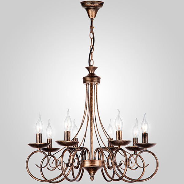 Люстра підвісна Strotskis Luciana 8x60 Вт E14 чорний/золото 22404/8 