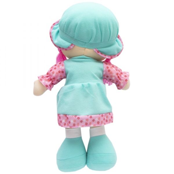 Кукла Девилон 860807 мягконабивная с вышитым личиком 36 см зеленая