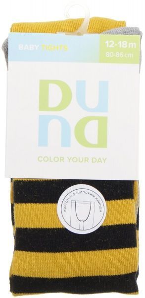 Колготки детские унисекс Duna 4935 р.80-86 черно-желтый 