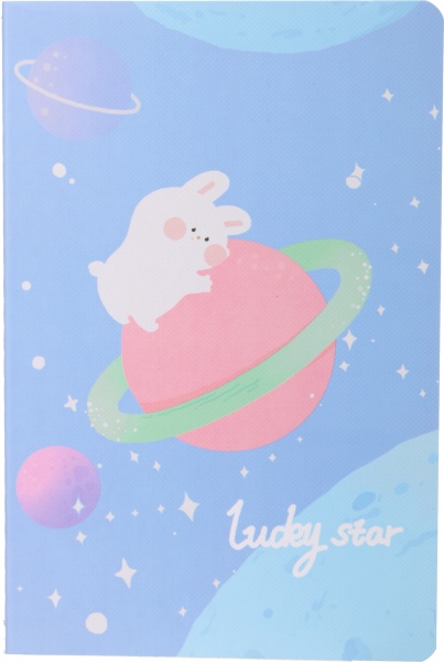 Блокнот Зайчонок на Сатурне 14,5x21 см