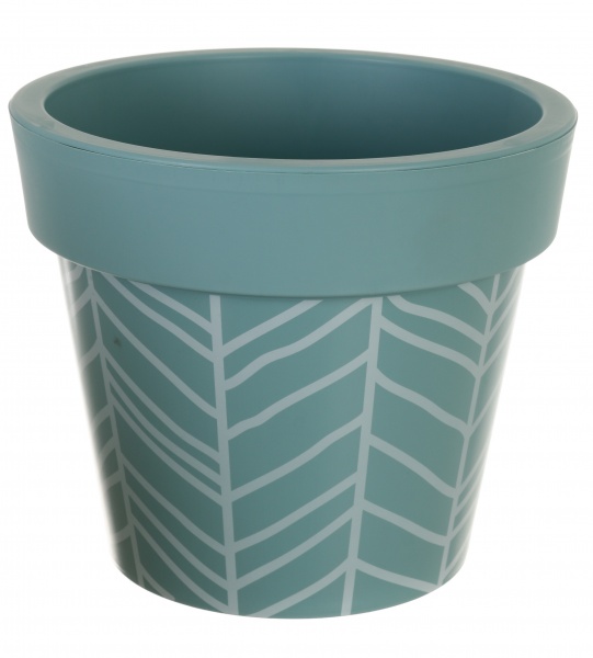 Горщик пластиковий Алеана Гамма 26x22 см 2 шт круглий 7 л сизо-блакитний 