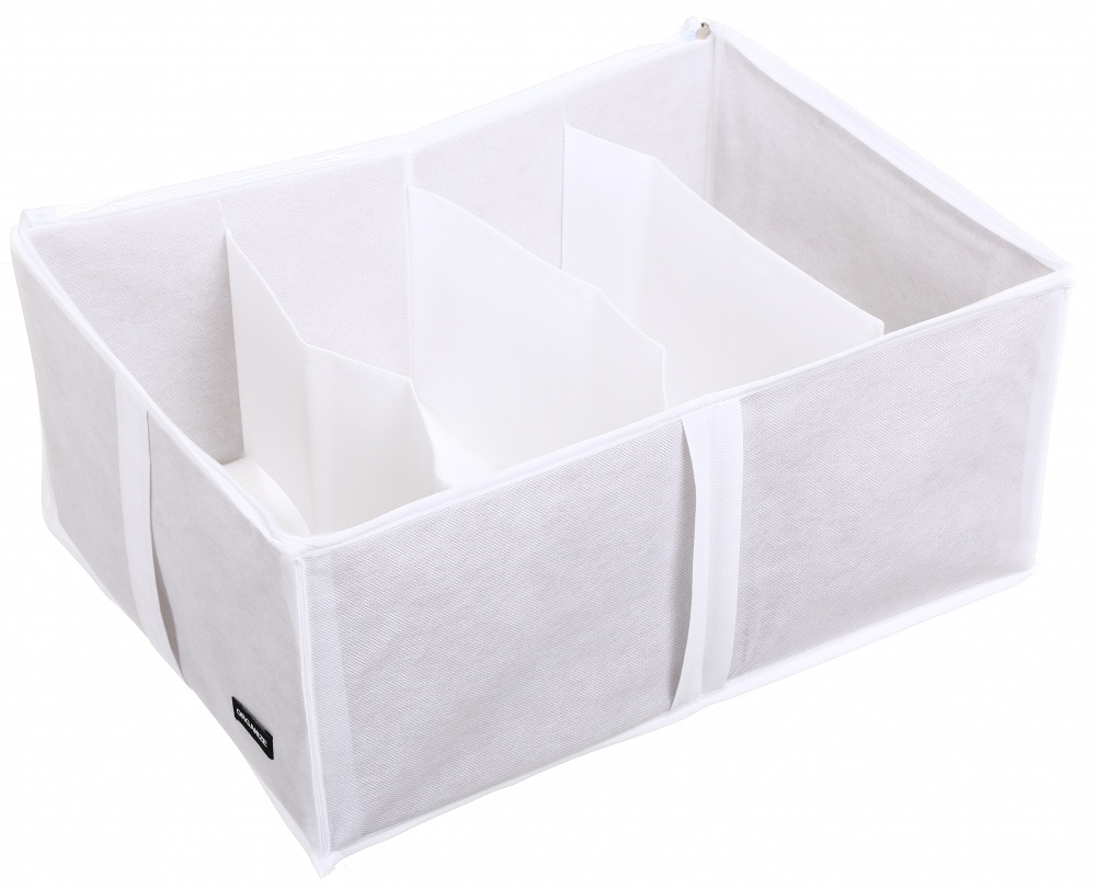 Органайзер текстильний складаний Organize WH-O-4 на 4 пари (білий) 340x200x480 мм