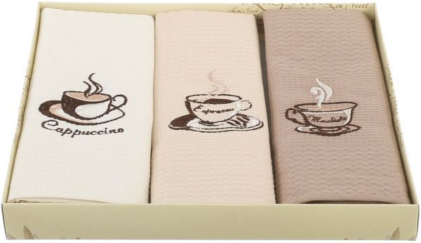 Набір рушників кухонних Кофе 3 шт. 45x60 см La Nuit коричневий 