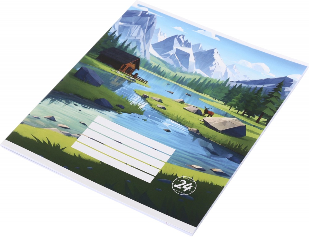 Тетрадь школьная Pixel landscape1_25 24 листов линия Nota Bene