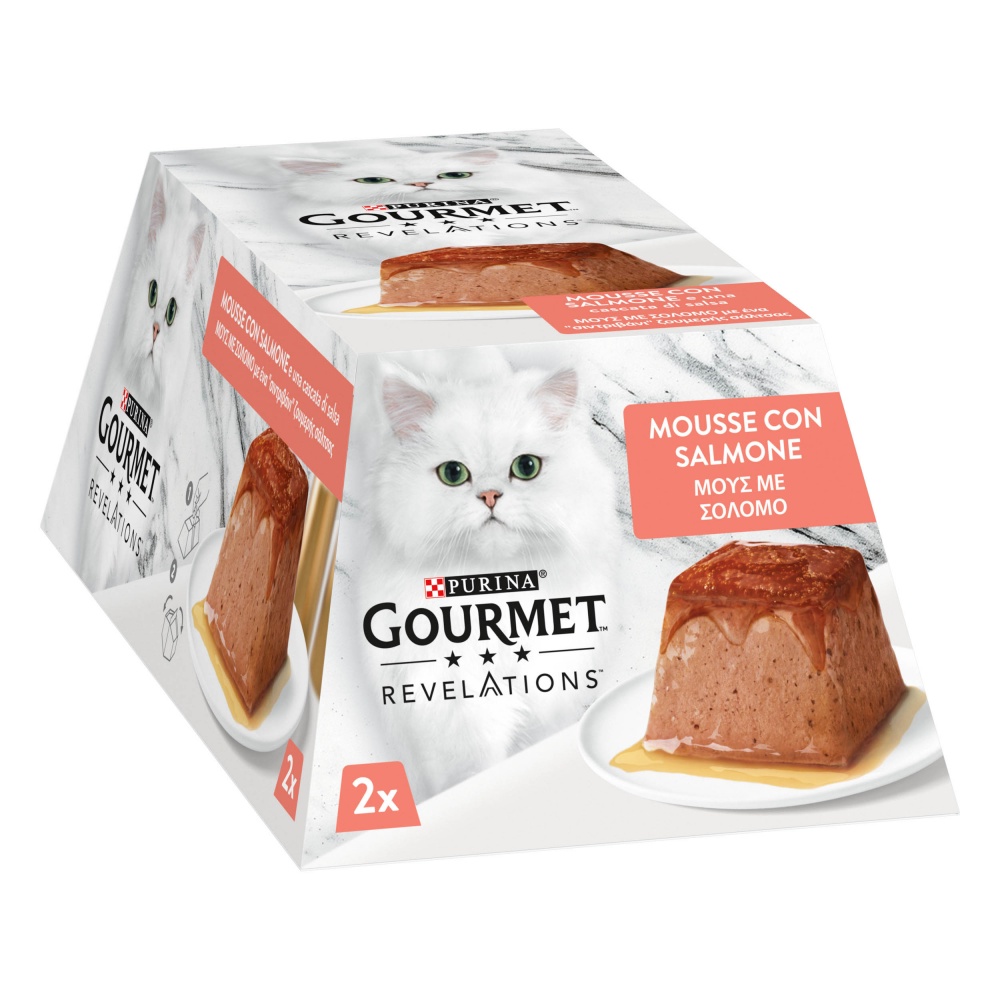 Корм вологий для котів Gourmet by Purina Revelations з лососем 2 x 57 г