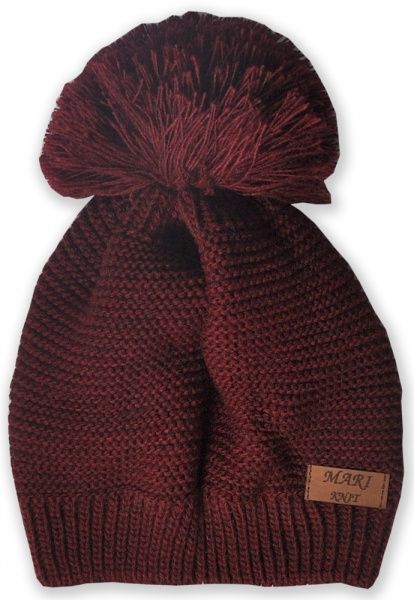 Шапка детская р.48-50 бордовый 804 