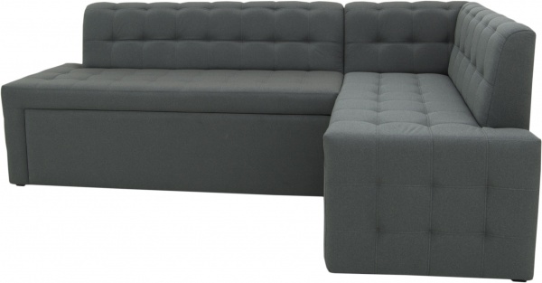 Уголок кухонный Кедр КАРАТ раскладной Г ткань темно-серый 