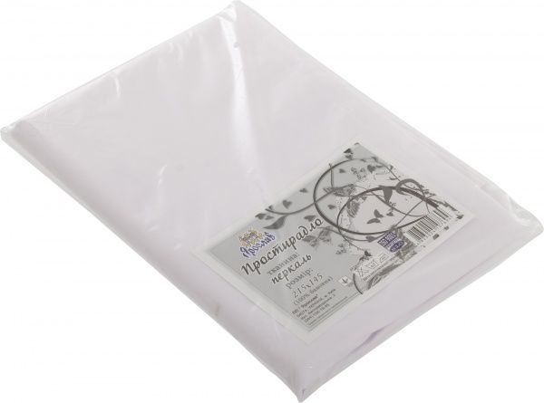 Простирадло Перкаль 145x215 см білий Ярослав 