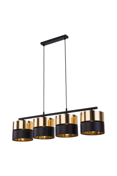 Підвіс TK Lighting Hilton 4x60 Вт E27 чорний/золото 