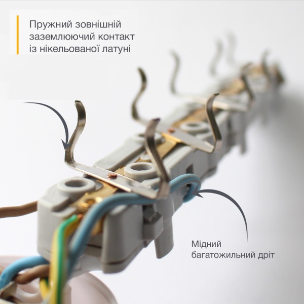 Удлинитель Electrum с заземлением 3 гн. белый 5 м C-ES-1812 