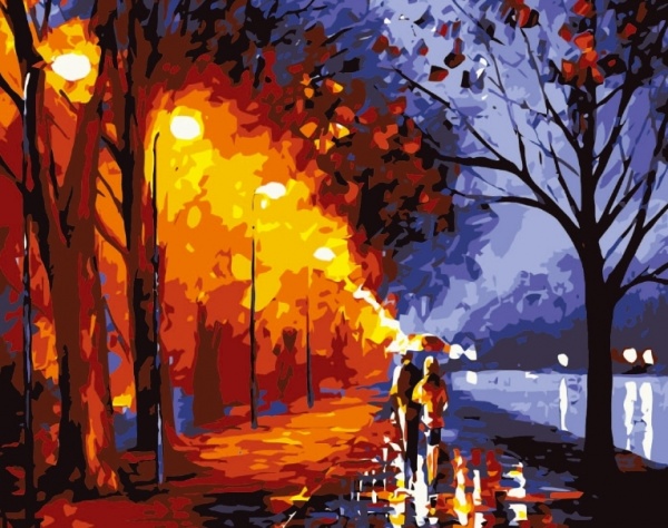 Картина за номерами Місто після дощу bk_1300 40x50 см BookOpt 