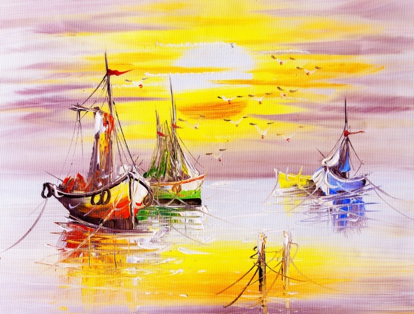 Репродукція Кораблі в морі-2 60x80 см Арт Фемелі 