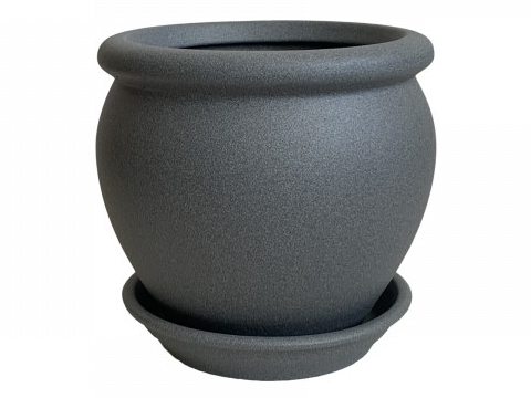 Горщик Оріана-Запоріжкераміка В`єтнам №4 круглий 1,5 л сірий (011-4-143) 