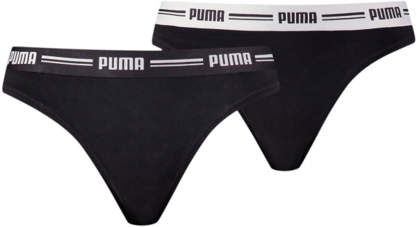 Труси Puma PUMA WOMEN STRING 2P PACK BLACK 90785403 XS чорний