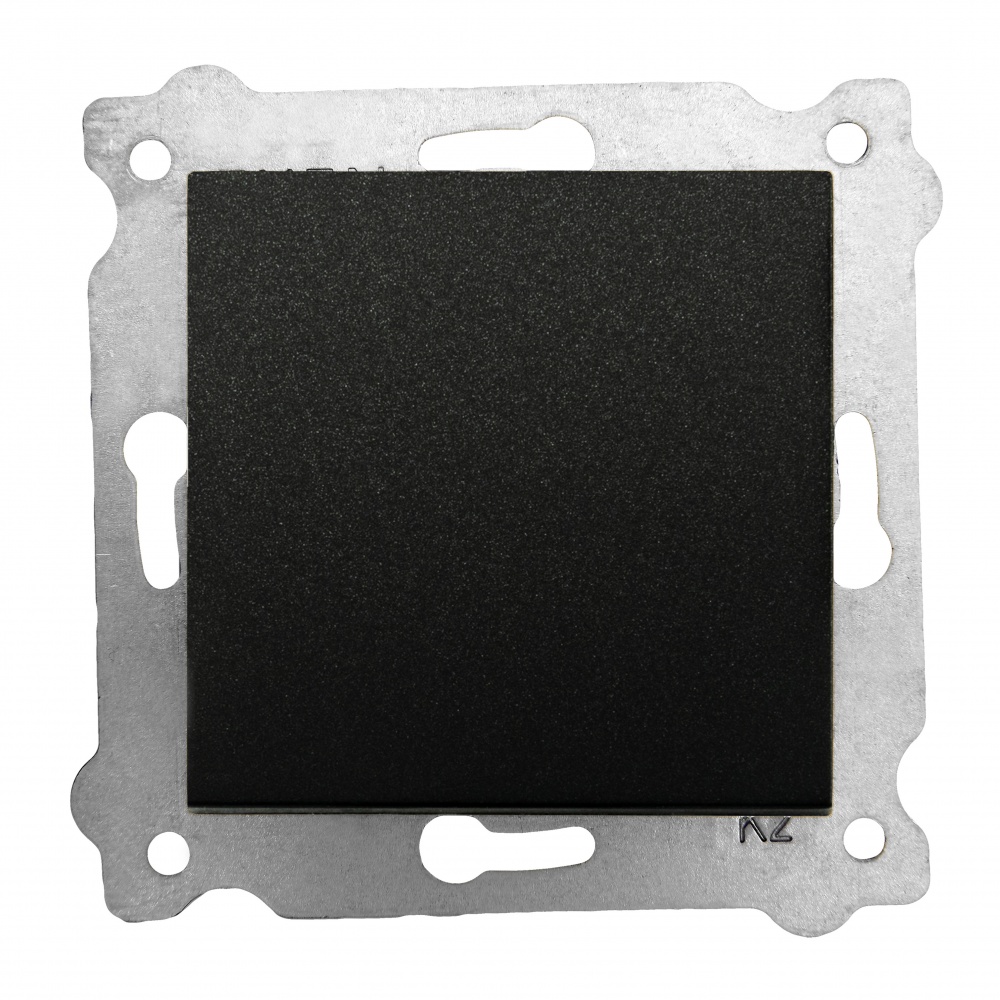 Механізм вимикача кнопковий одноклавішний EXEN Karell без підсвітки чорний 290-001402-200