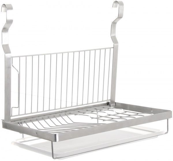 Сушарка для посуду Flamberg на рейлінг з піддоном SSK-8006 срібний