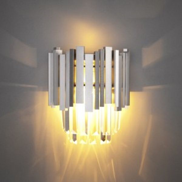 Бра Strotskis Piano 1x60 Вт E14 серебро/прозрачный 308/1 (срібло) 