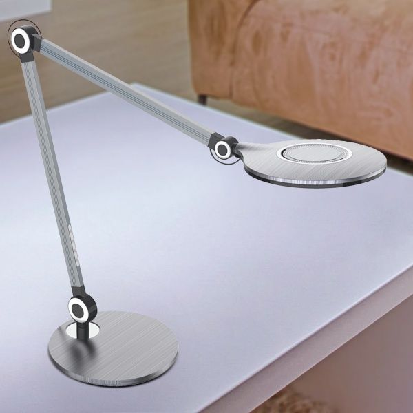 Настольная лампа офисная LedPulsar ALT-1293S-P подставка 10 Вт серебристо-серый 