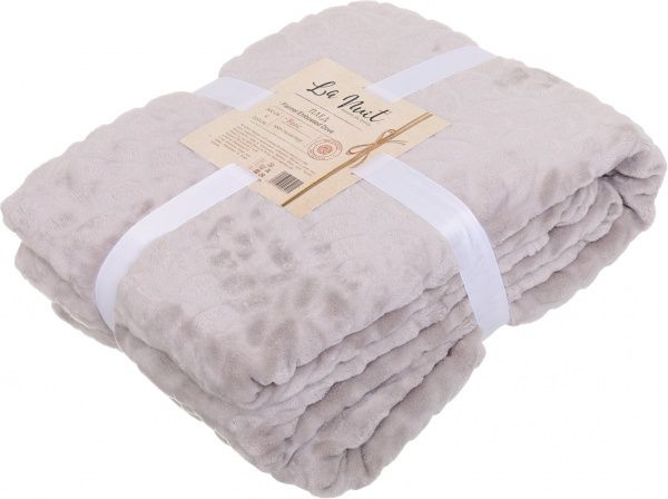 Плед Flannel Embossed Dove 200x220 см бежевий La Nuit 