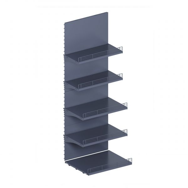 Стеллаж пристенный Modern-Expo 1930х665 (полки и стенки) 7016