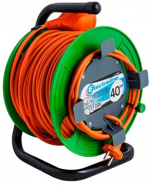 Удлинитель садовый Electraline без заземления 1 гн. оранжевый 40 м 49056 