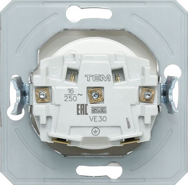 Розетка TEM Ekonomik 16 A 250 В білий VE30PWXO-U