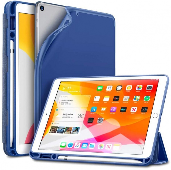 Чехол-книжка ESR Rebound Pencil Trifold Smart Case iPad 9 | 8 | 7 10.2" (2021 | 2020 | 2019) blue (10151-1)  — фото 1
