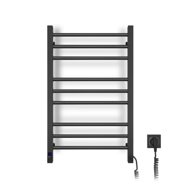 Полотенцесушитель электрический NAVIN Классик Квадро 500х800 Sensor правый с таймером черный муар (12-216053-5080) 
