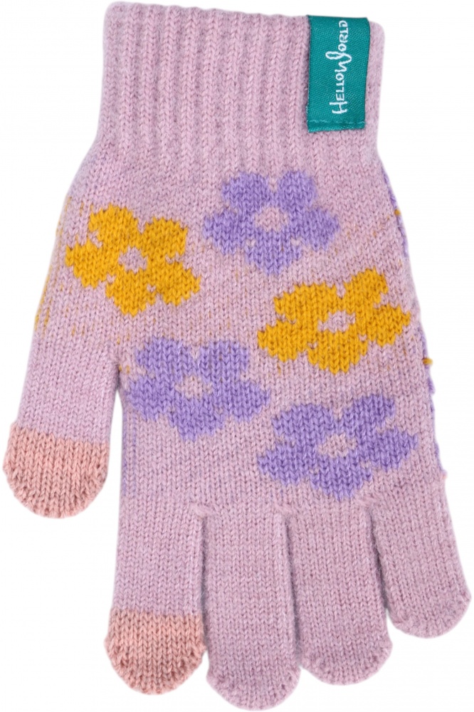 Рукавицы HW для девочек р.12-14 /розовый