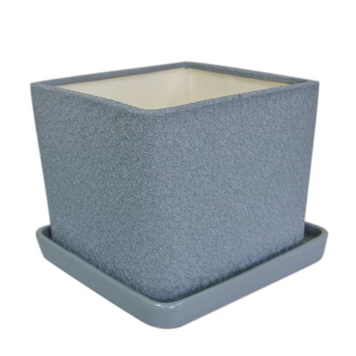 Горшок керамический Ориана-Запорожкерамика Квадрат №1 шелк квадратный 13,5л металлик 