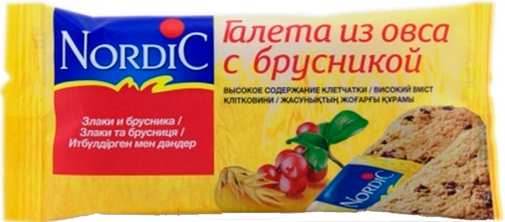 Печенье NordiC Галеты из овса с брусникой 30 г 