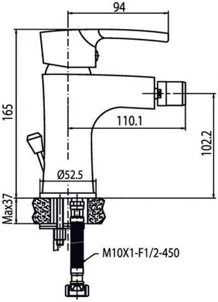 Смеситель для биде Aqua Rodos Rodos 90804