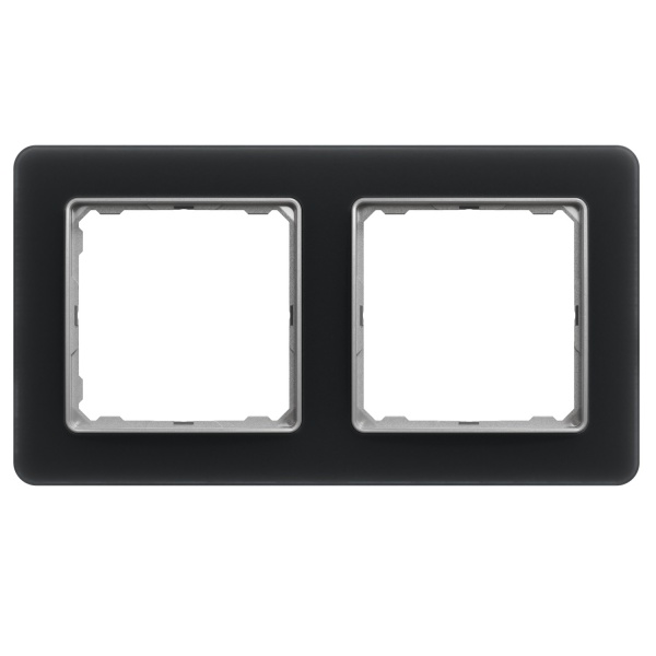 Рамка двухместная Schneider Electric Sedna Elements универсальная черное стекло SDD362802