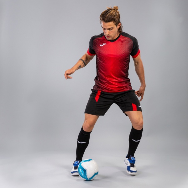 Футболка Joma SUPERNOVA T-SHIRT BLACK-RED S/S 101284.106 р.L чорний