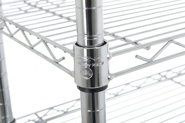 Стелаж металевий 1800x760x350 мм хром (143071-5LC) 