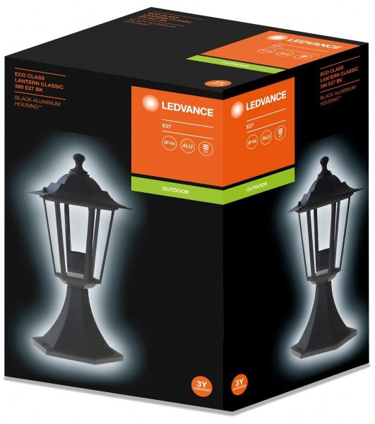 Стовпчик Ledvance Lantern Classic 360 E27 60 Вт IP44 чорний 