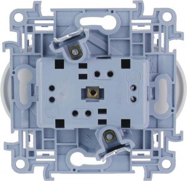 Розетка двойная с заземлением Simon 10 со шторками белый CGZ2M.01/11