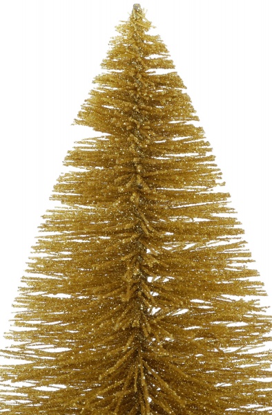 Елка декоративная настольная золотая 13x40 см