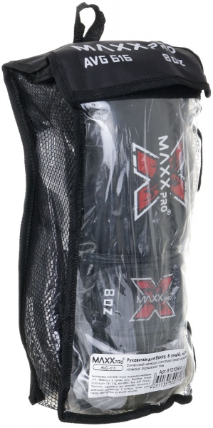 Боксерські рукавиці MaxxPro AVG-616 р. 8 чорний