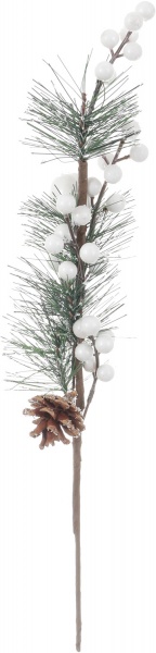 Гілочка декоративна 10х6х49 см біла CAA723370