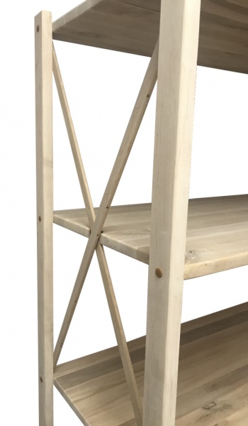 Этажерка LEVOR Wood Прованс 6 полок 1910x780x400 мм дерево светлое 