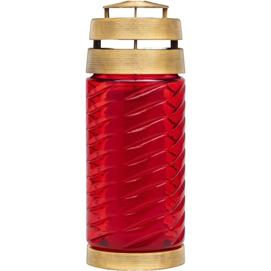 Лампада Bolsius стеклянная Longing, красная (49 часов)