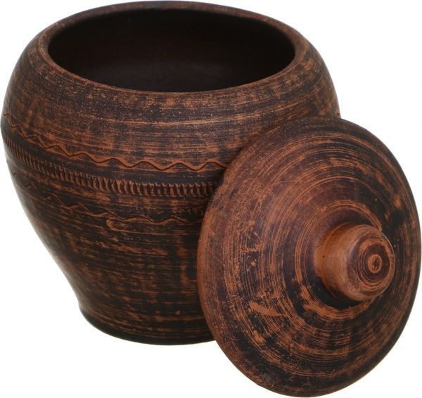 Горщик з кришкою Коломия 0,6 димлений