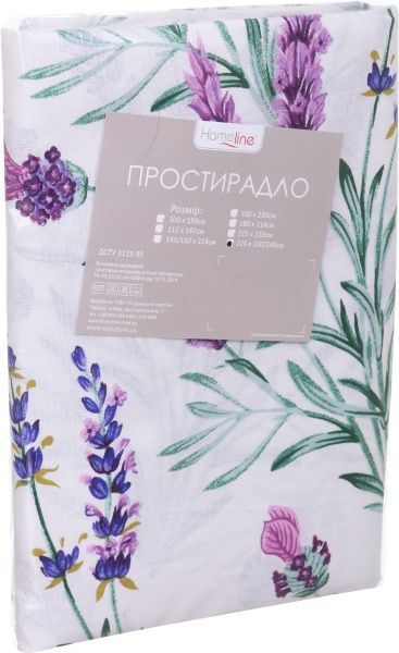 Простирадло бязь 220x240 см в асортименті Home Line 