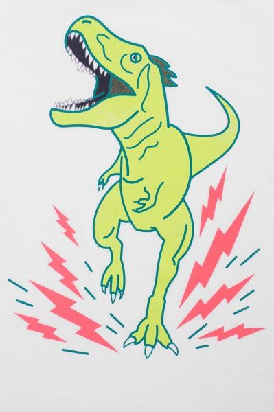 Футболка для хлопчиків Luna Kids з принтом Dino р.134 білий 