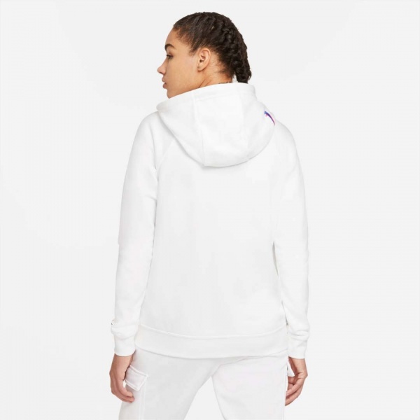 Джемпер Nike W NSW ESSNTL FZ HOODIE PRNT DJ4120-100 р. L белый