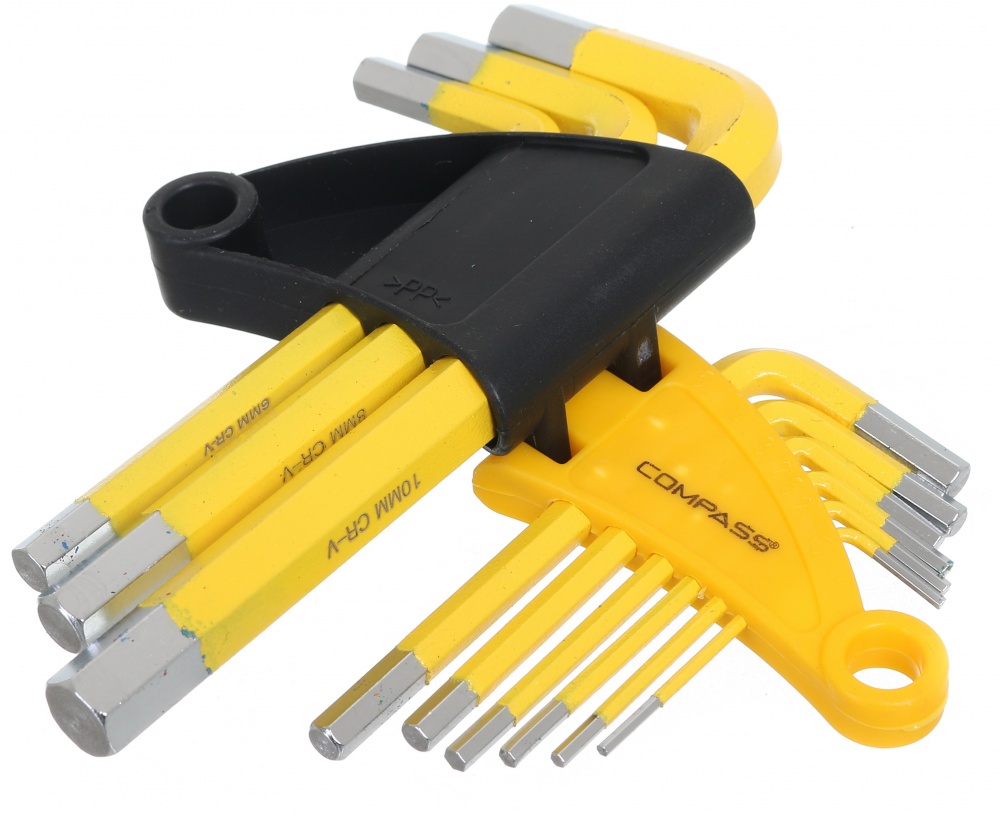 Набор ключей Compass имбусовых 120 мм HEX 1.5-10 мм 9 шт. EL-CP-120