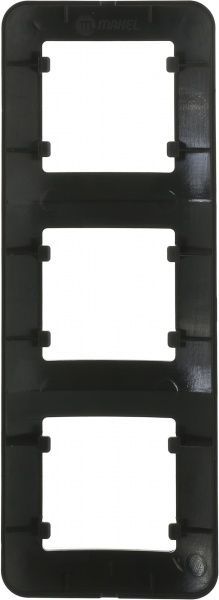 Рамка тримісна Makel Lillium Natural вертикальна чорний