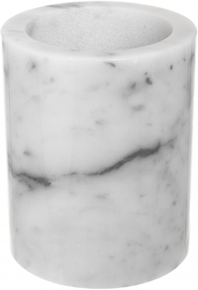 Стакан Sensio Marble 8x8х10 см белый