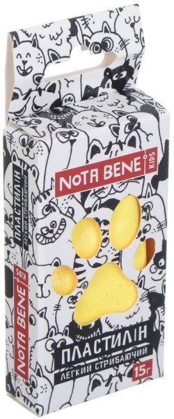 Пластилин легкий прыгающий 15 г желтый Nota Bene